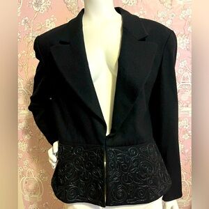 Vintage Linda Allard for Ellen Tracy embroidered blazer